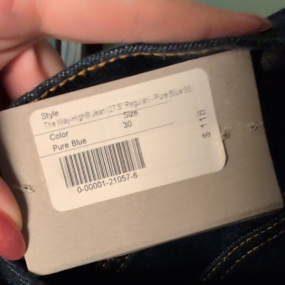 NWT Everlane The Way-high Jean Pure Blue Dark Organic Denim Straight Leg 30 - Picture 7 of 14